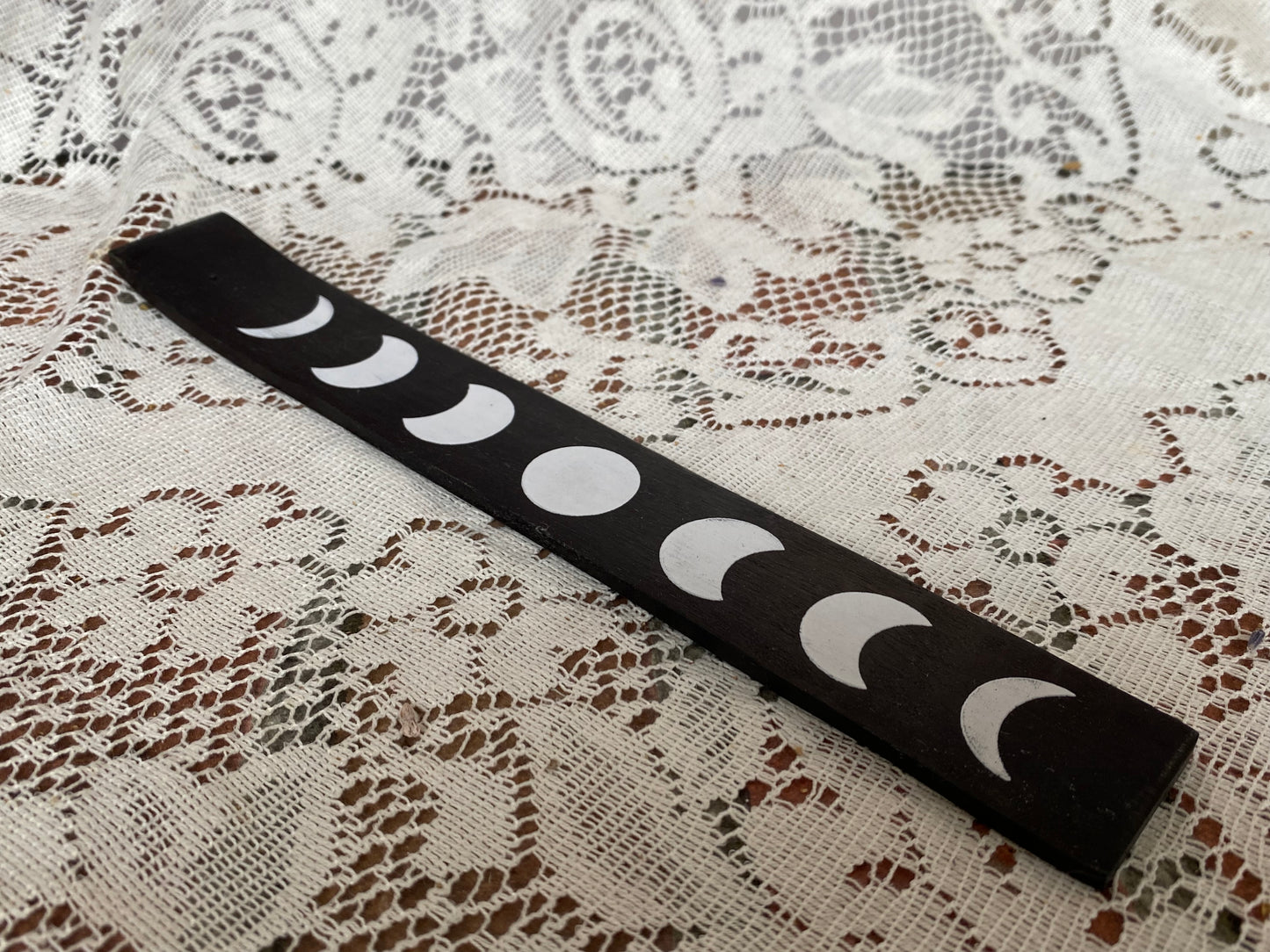 Moon Phases Stick Incense Ash Catcher - Celestial Zen Holder