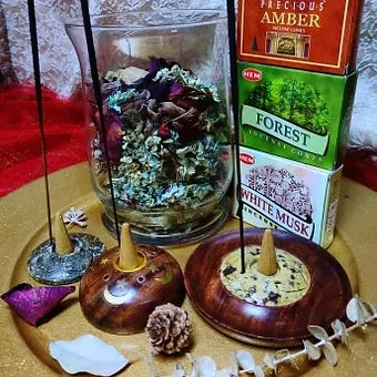 Incense Burner and 3 Boxes of Cones Bundle