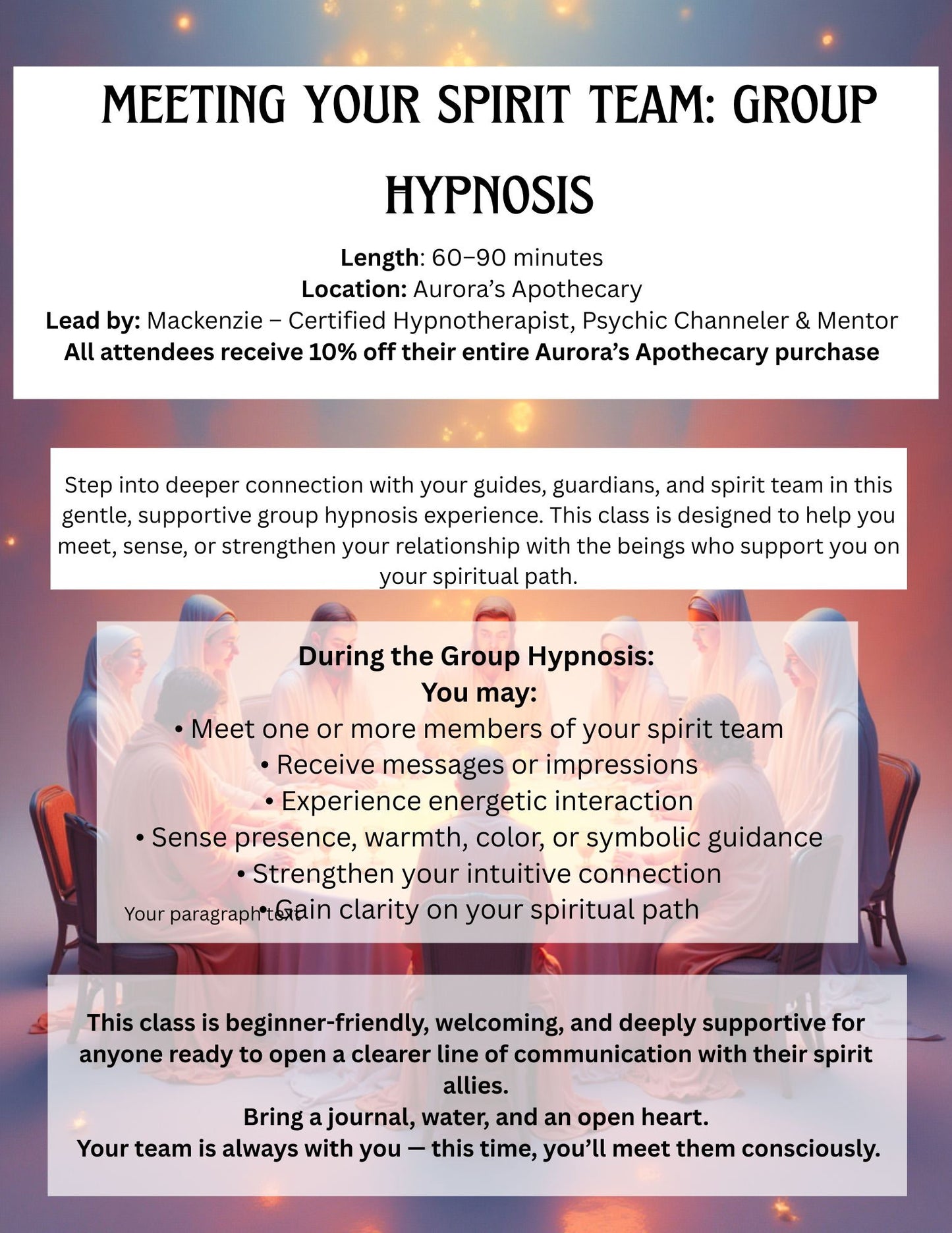 Meeting Your Spirit Team: Group Hypnosis
