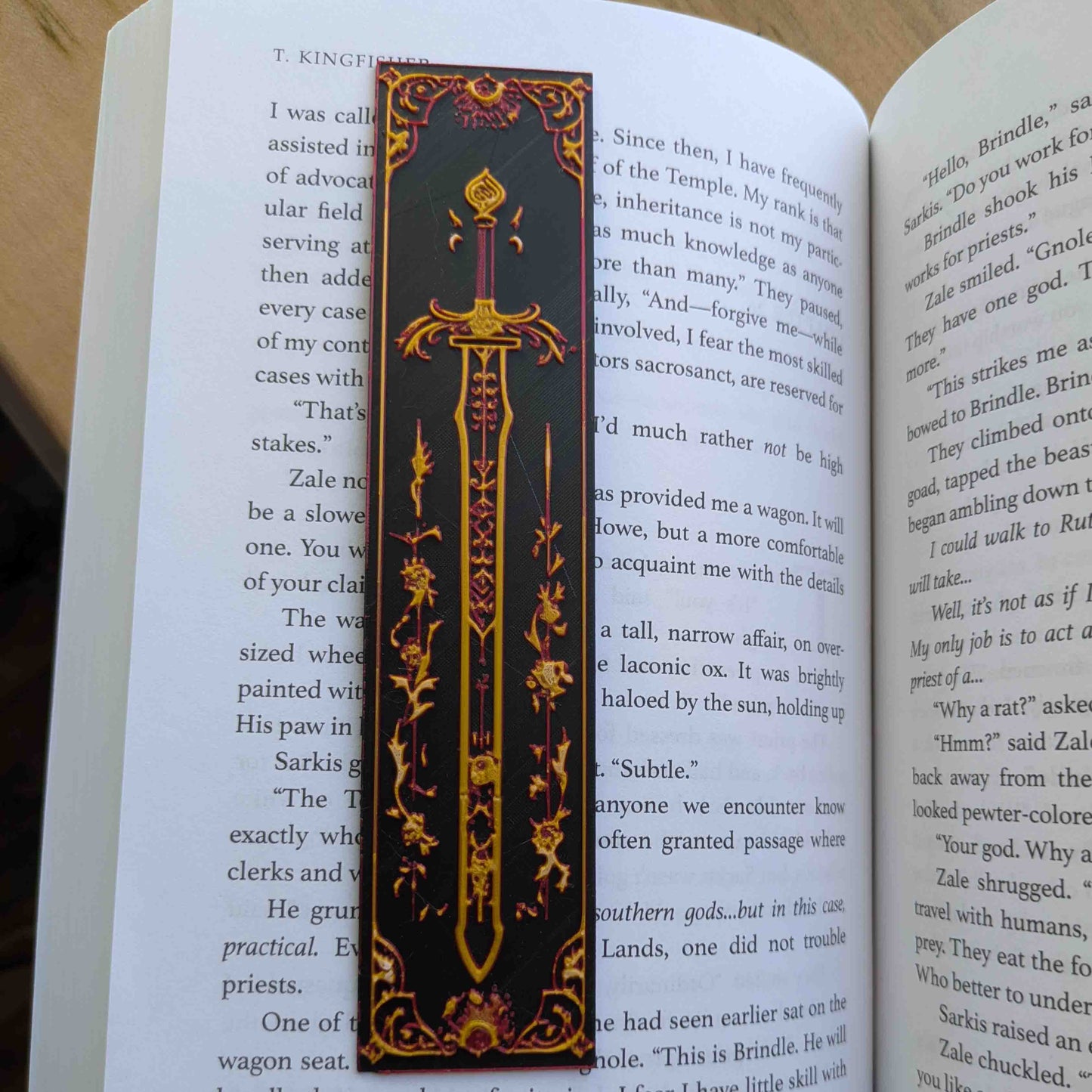 Obsidian Nocturne Celestial Gothic Sword Bookmark