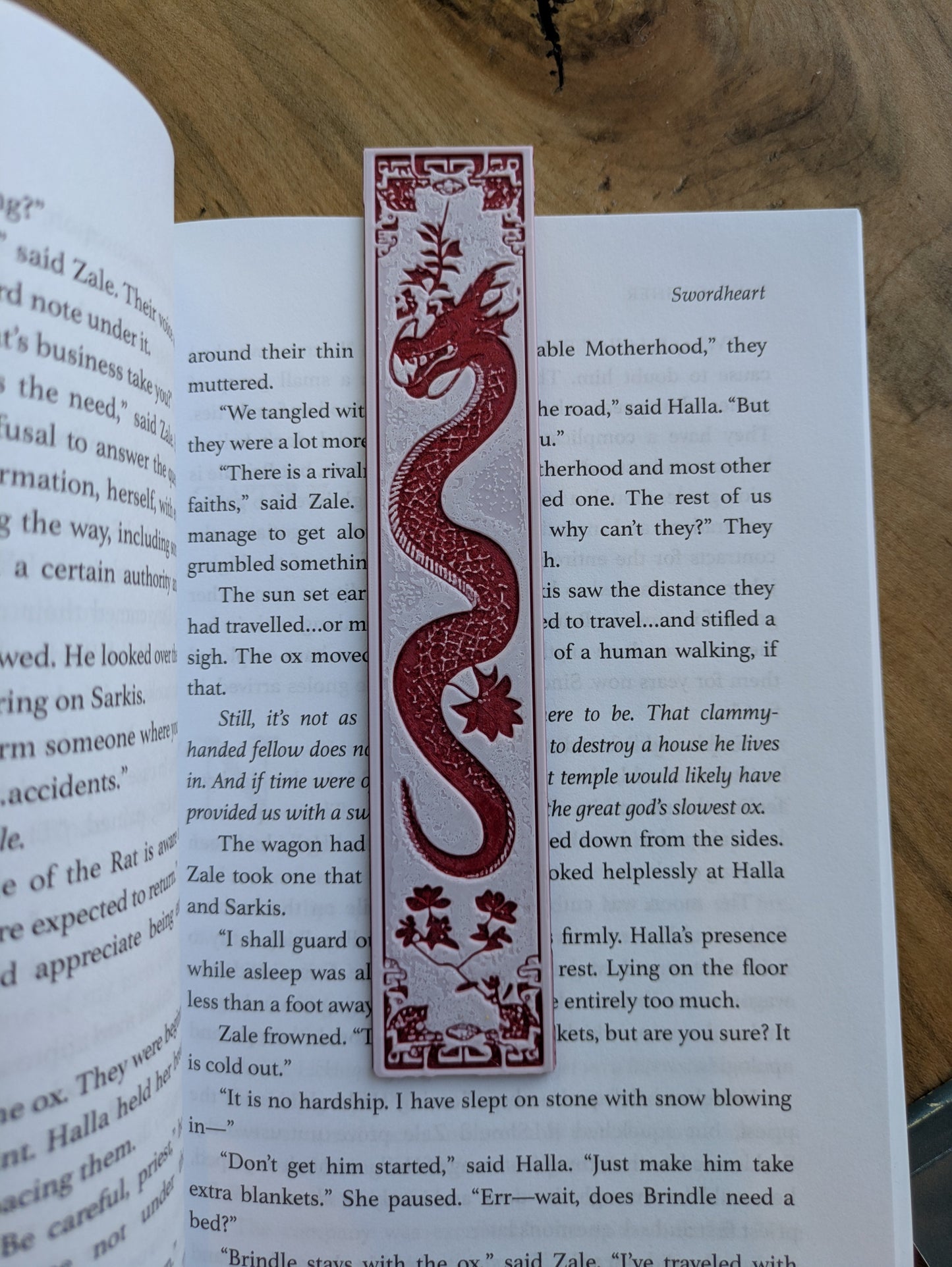 Red Dragon Bookmark – Heraldic Medieval Bestiary Art
