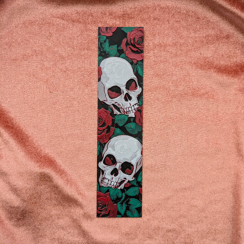 Center Skull & Rose Bookmark | Gothic Reader Gift
