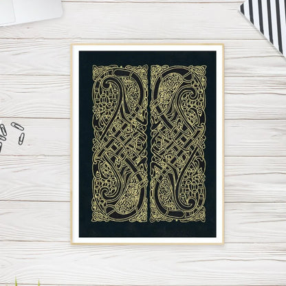 Celtic Knot Intertwined Birds Fine Art Print Book of Kells