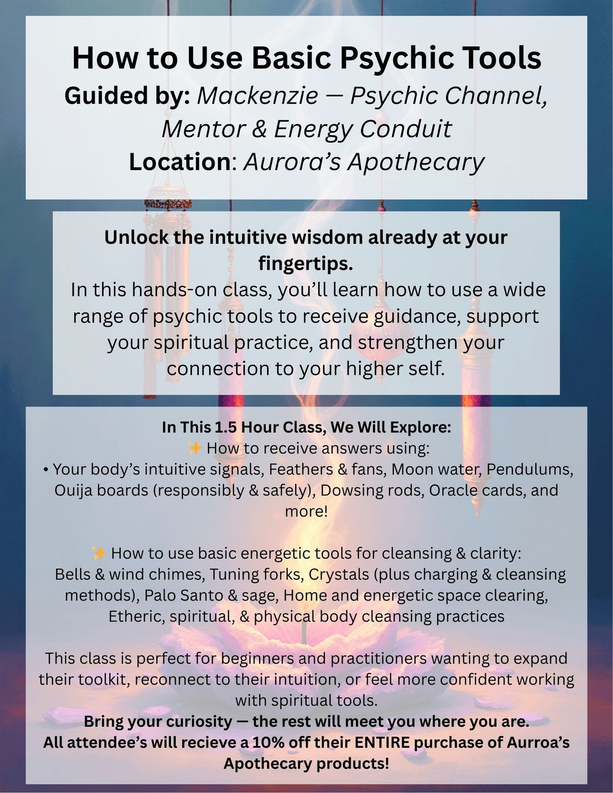 How to Use Basic Psychic Tools Class – Aurora's Apothecary