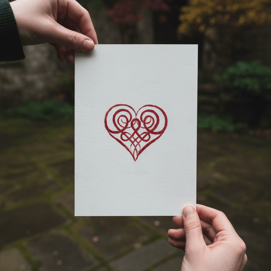 Celtic Heart Knotwork Fine Art Print Archival Reproduction