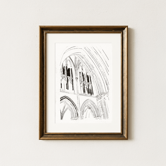 Gothic Medieval Architecture Fine Art Print Arches and Vaults