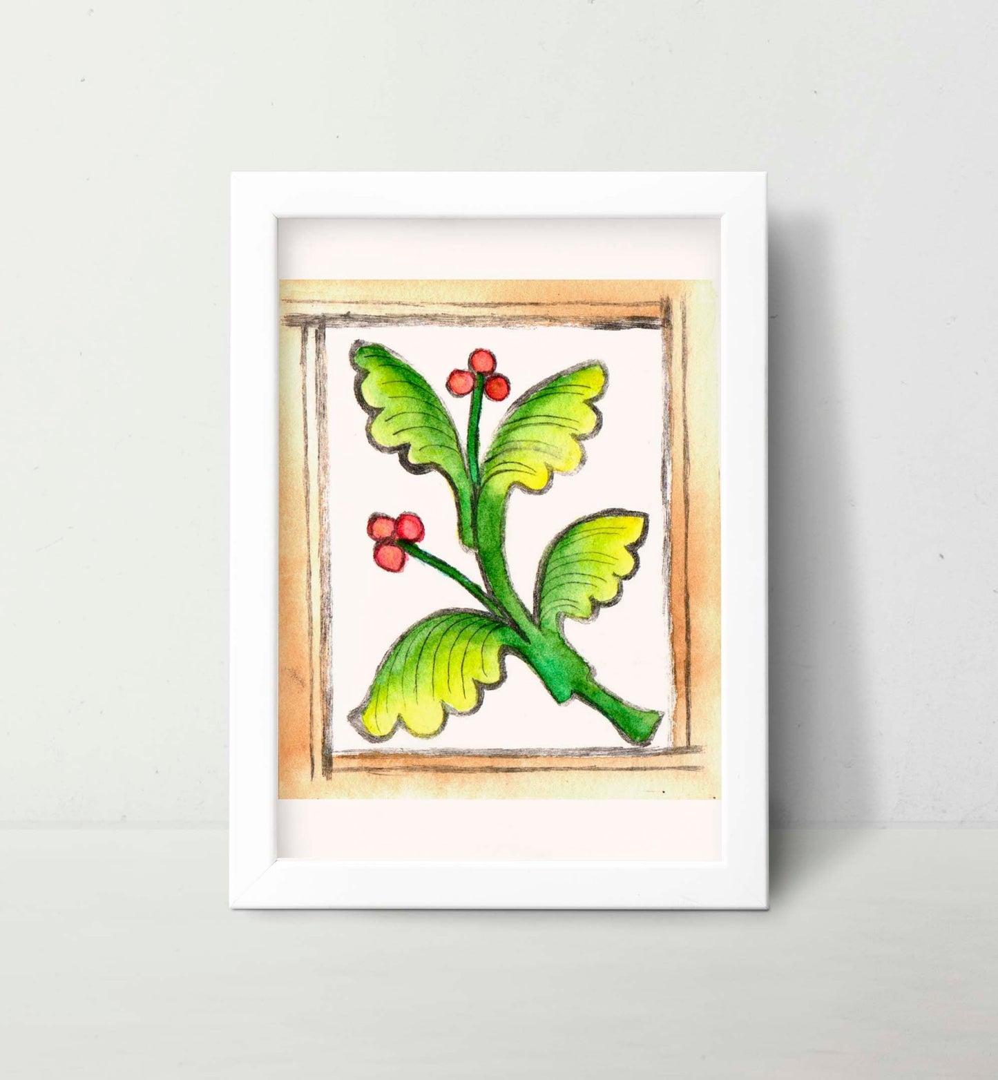 Dublin Cathedral Stained Glass Flower Art Print - Irish Medieval