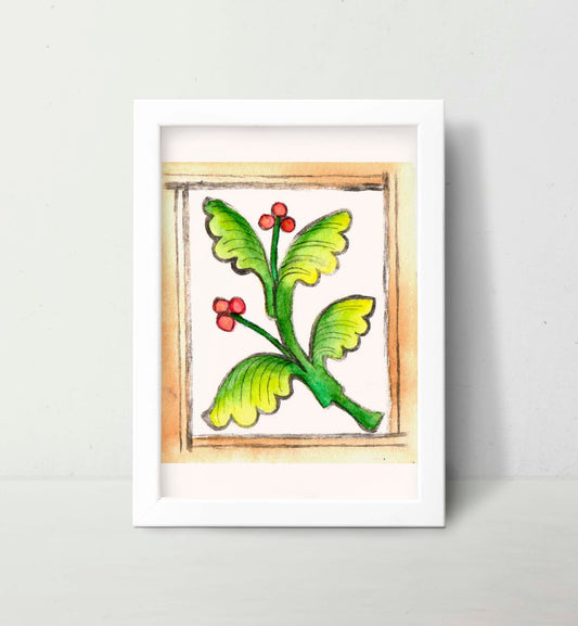 Dublin Cathedral Stained Glass Flower Art Print - Irish Medieval