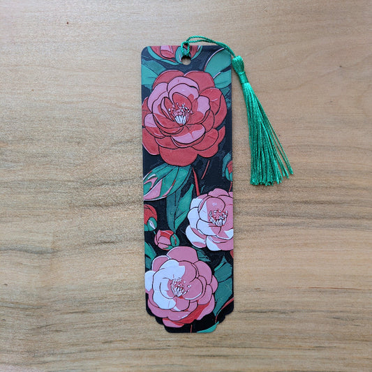 Camellia Bloom Blush Floral Bookmark