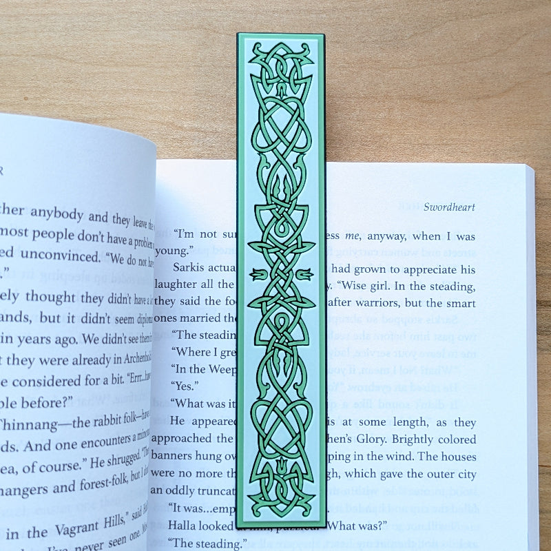 Celtic Journey Textured Bookmark | Sage