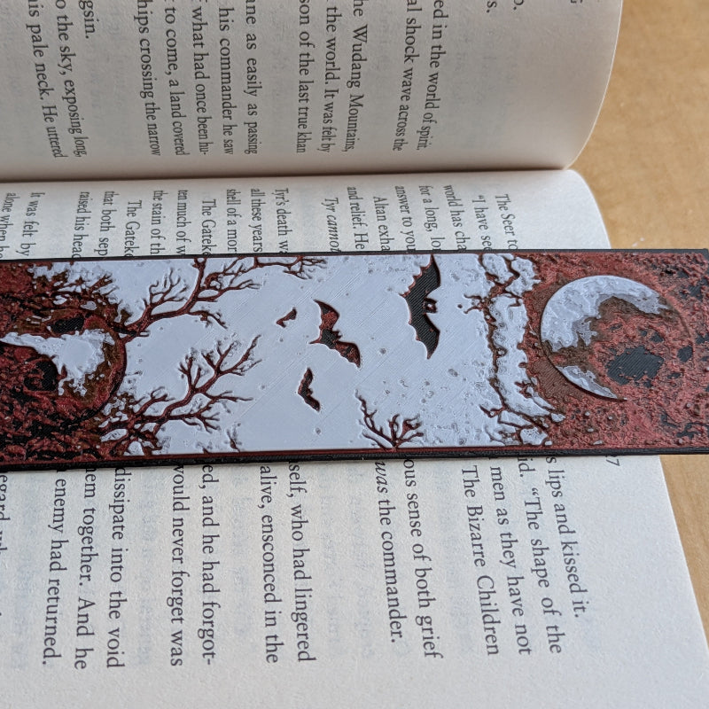 Crescent Moon Bat Bookmark