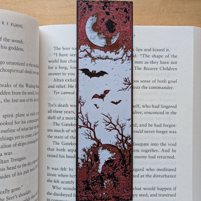 Crescent Moon Bat Bookmark