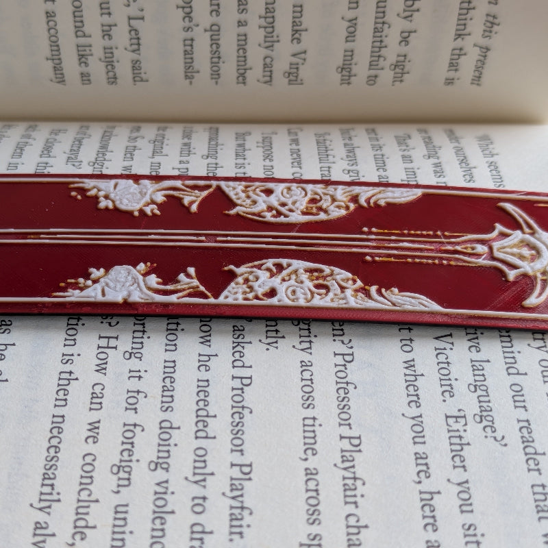 Crimson Oath II Sword Bookmark Gothic Medieval Art Reader Gift