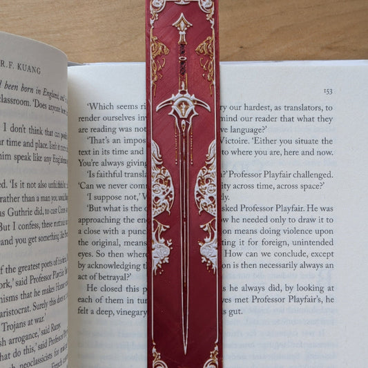 Crimson Oath II Sword Bookmark Gothic Medieval Art Reader Gift