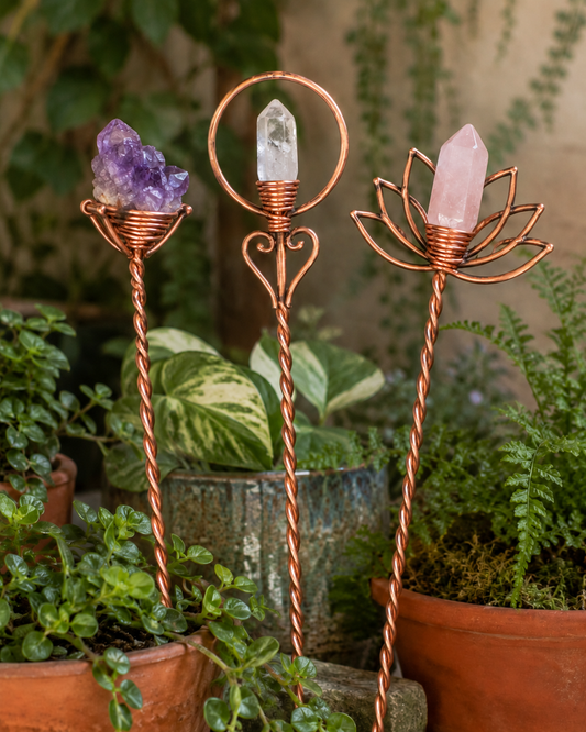 Magical Garden Stakes: Crystal Wire-Wrapping Class with Sunny