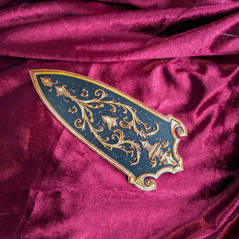 Gothic Vine Shield Bookmark | Reader Bookmark | Medieval Art