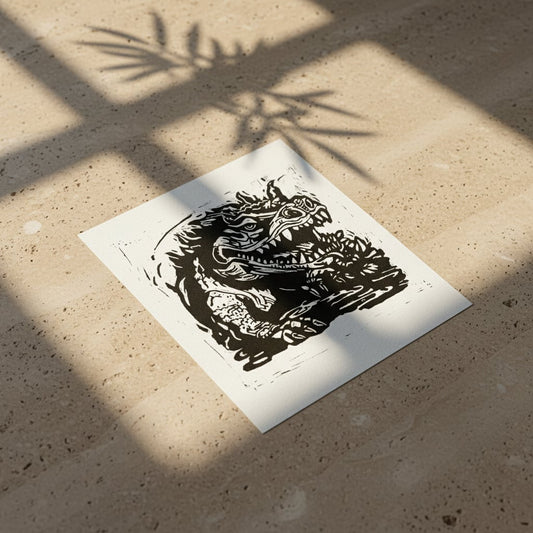 Hodag Folklore Art Print Archival Reproduction Wall Art