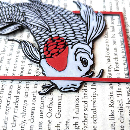 Koi Fish Japanese Bookmark Art Tassel Reader Gift