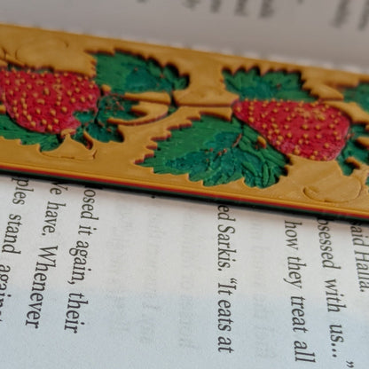 Strawberry Vine Bookmark Textured Gothic Reader Gift