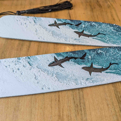 Ocean Depths Shark Art Bookmark Reader Gift