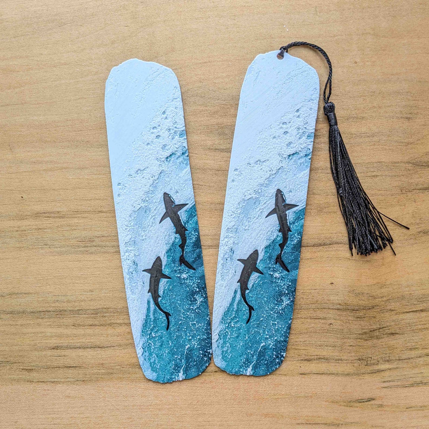 Ocean Depths Shark Art Bookmark Reader Gift