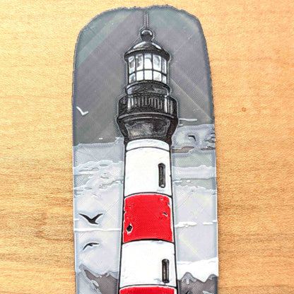 Striped Lighthouse Coastal Bookmark Art Reading Gift