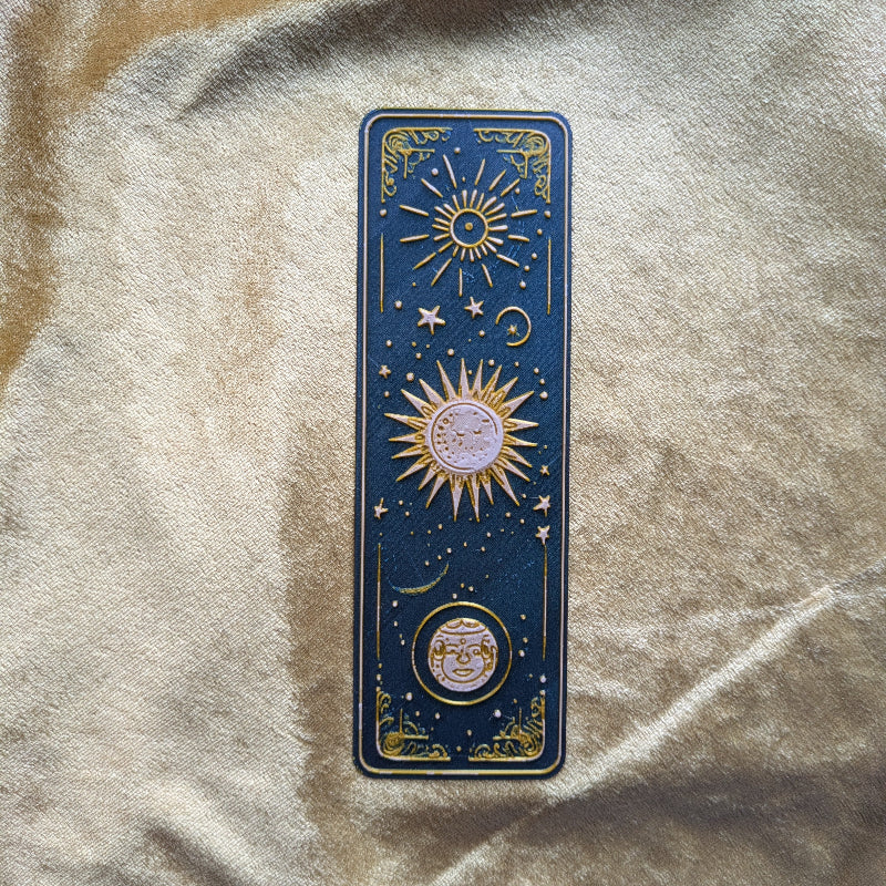 Sun & Moon Navy Bookmark